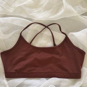 Reformation Women’s Cross-Back Bralette in Deep Brown - M/L